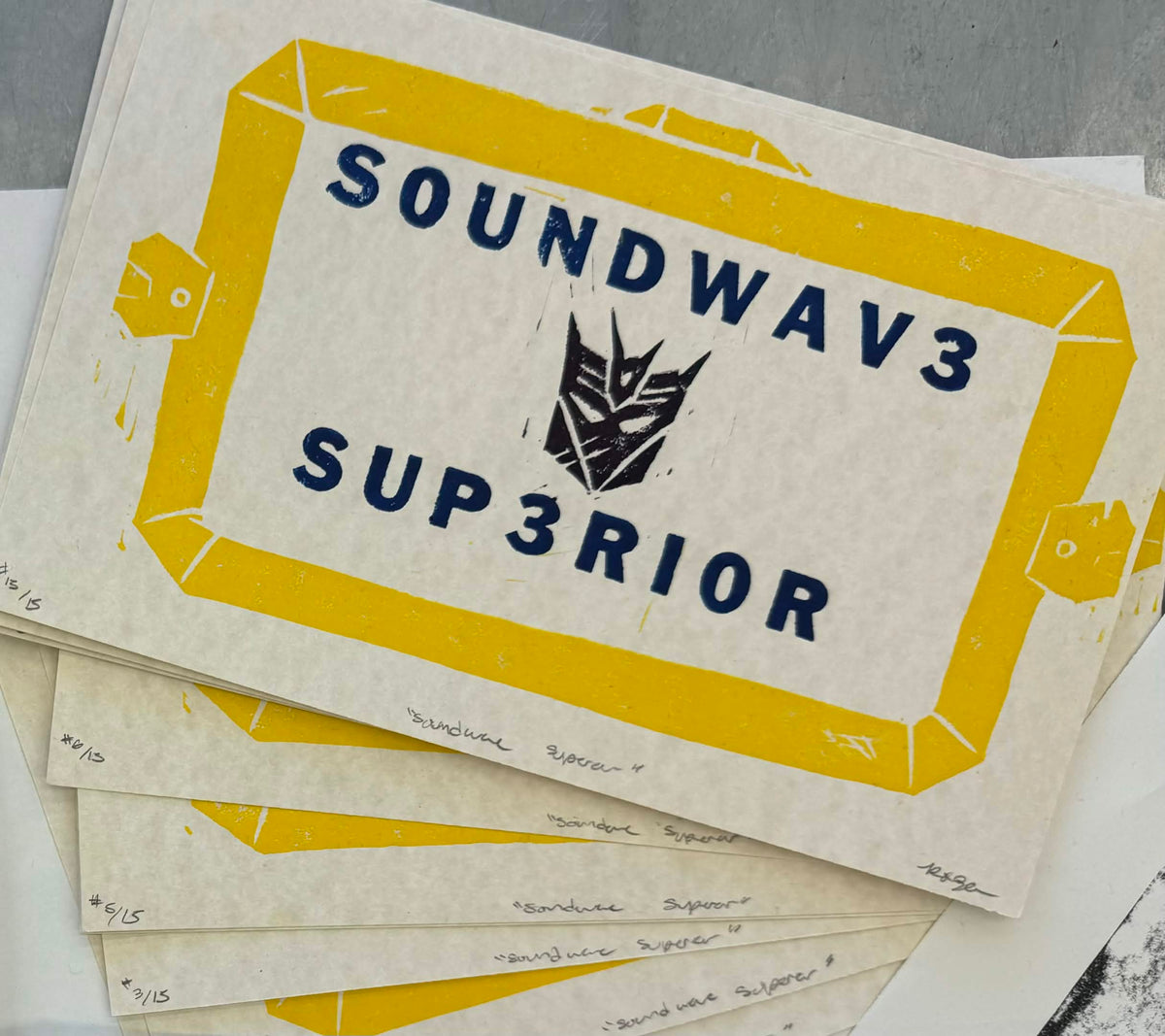 Soundwave Superior letterpress hybrid print