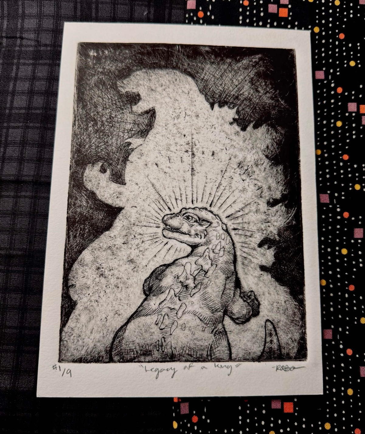 Legacy of a King drypoint print