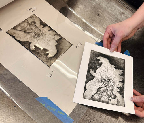 Legacy of a King drypoint print